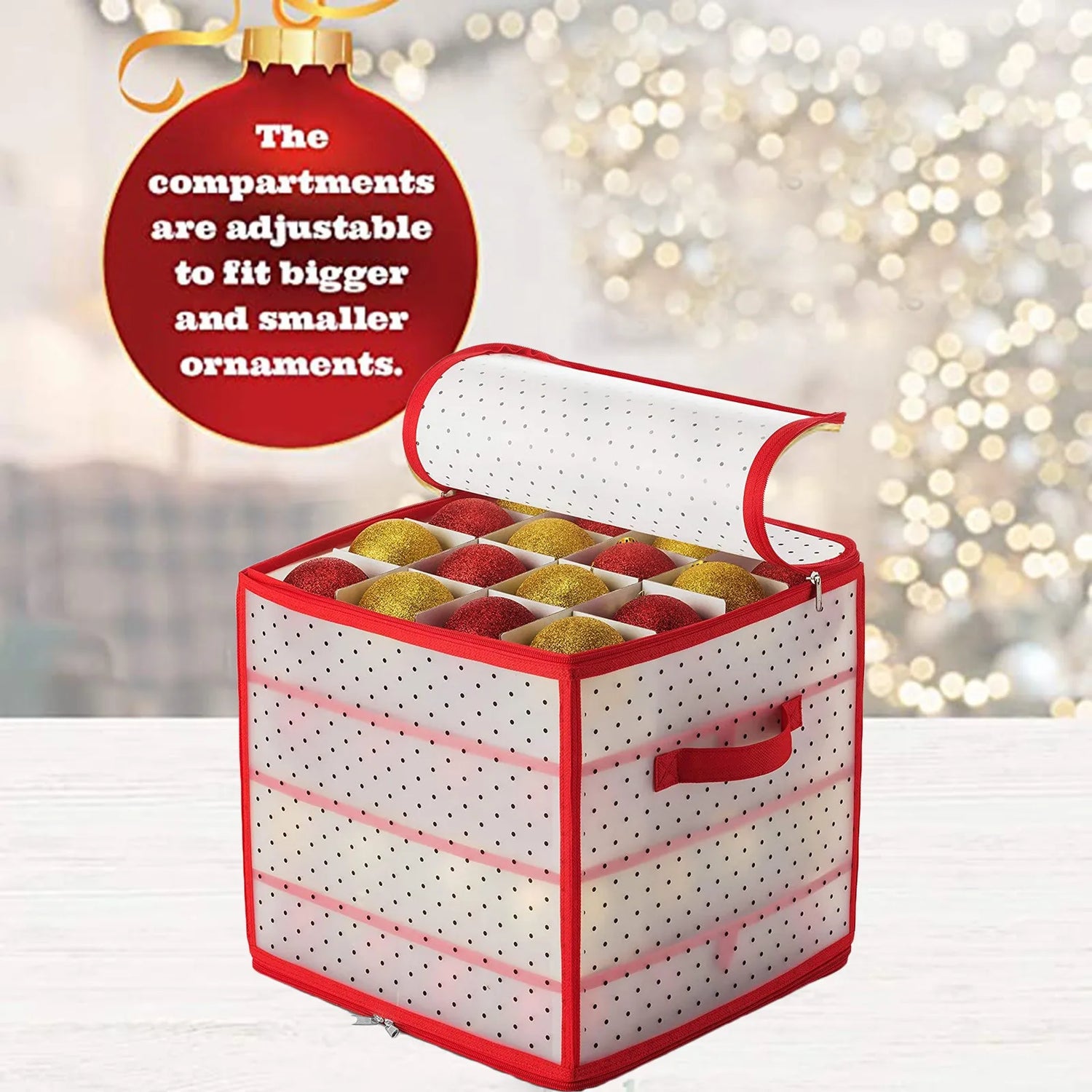 Organisateur de décorations de Noël avec plateaux amovibles