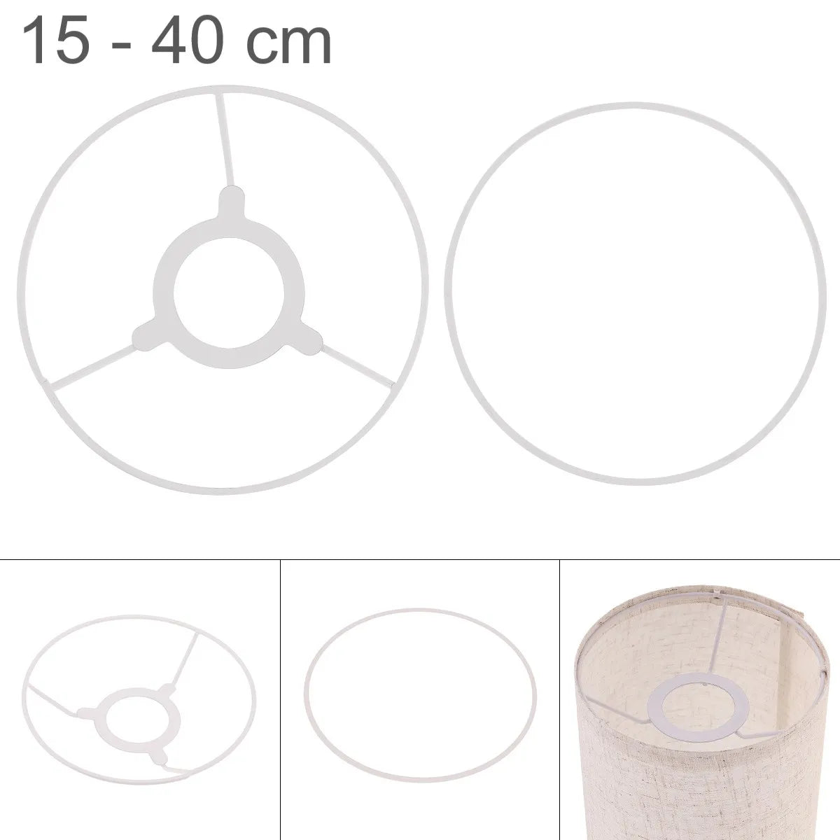 abat jour blanc tissu classique 15 20 25 30 35 40 cm vintage table