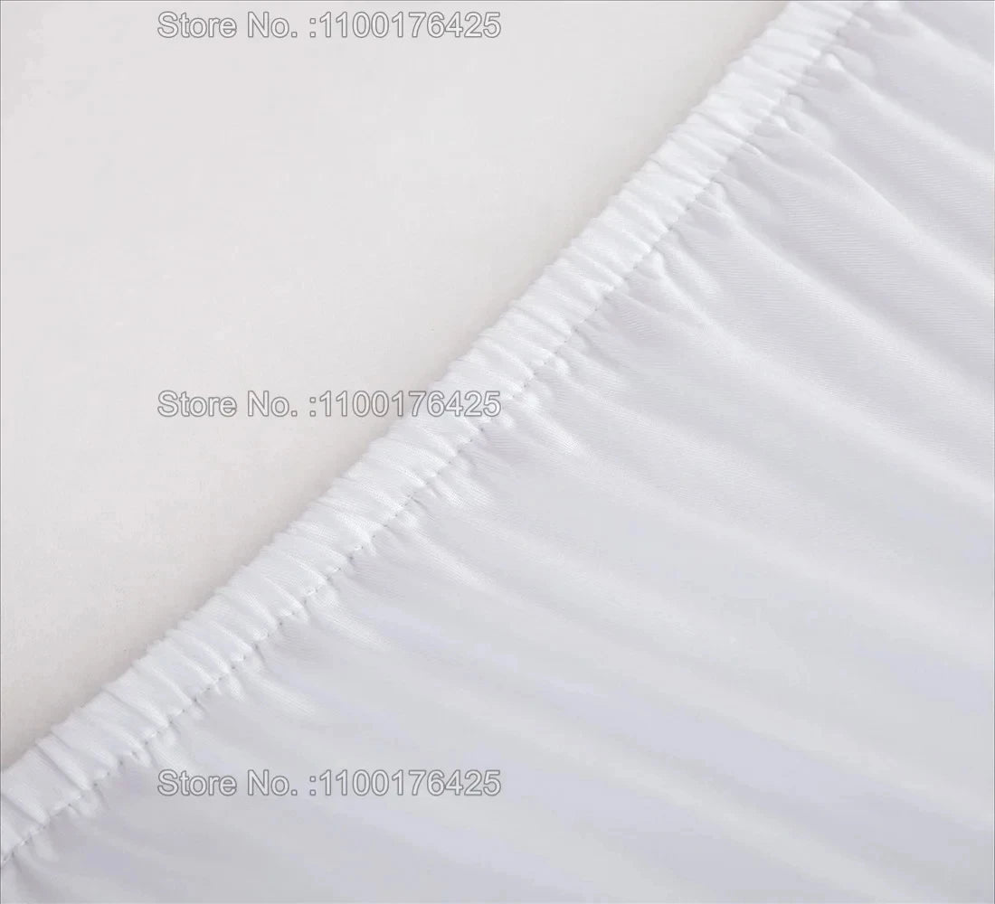 nappe table imperméable polyester blanc diamètre 120cm moderne adhésive ajustée intérieur extérieur