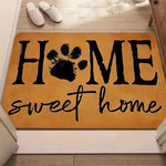 tapis d'entrée moderne or noir blanc sweet empreintes pattes love cœur résistant extérieur adultes