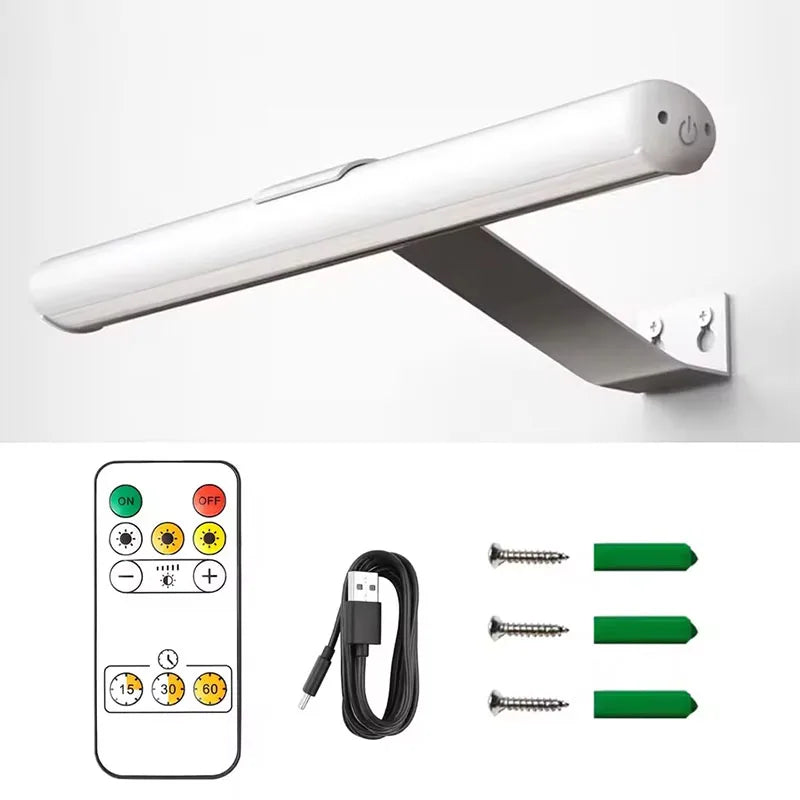 lampe led cadre or moderne rechargeable télécommande indicateur vis murale