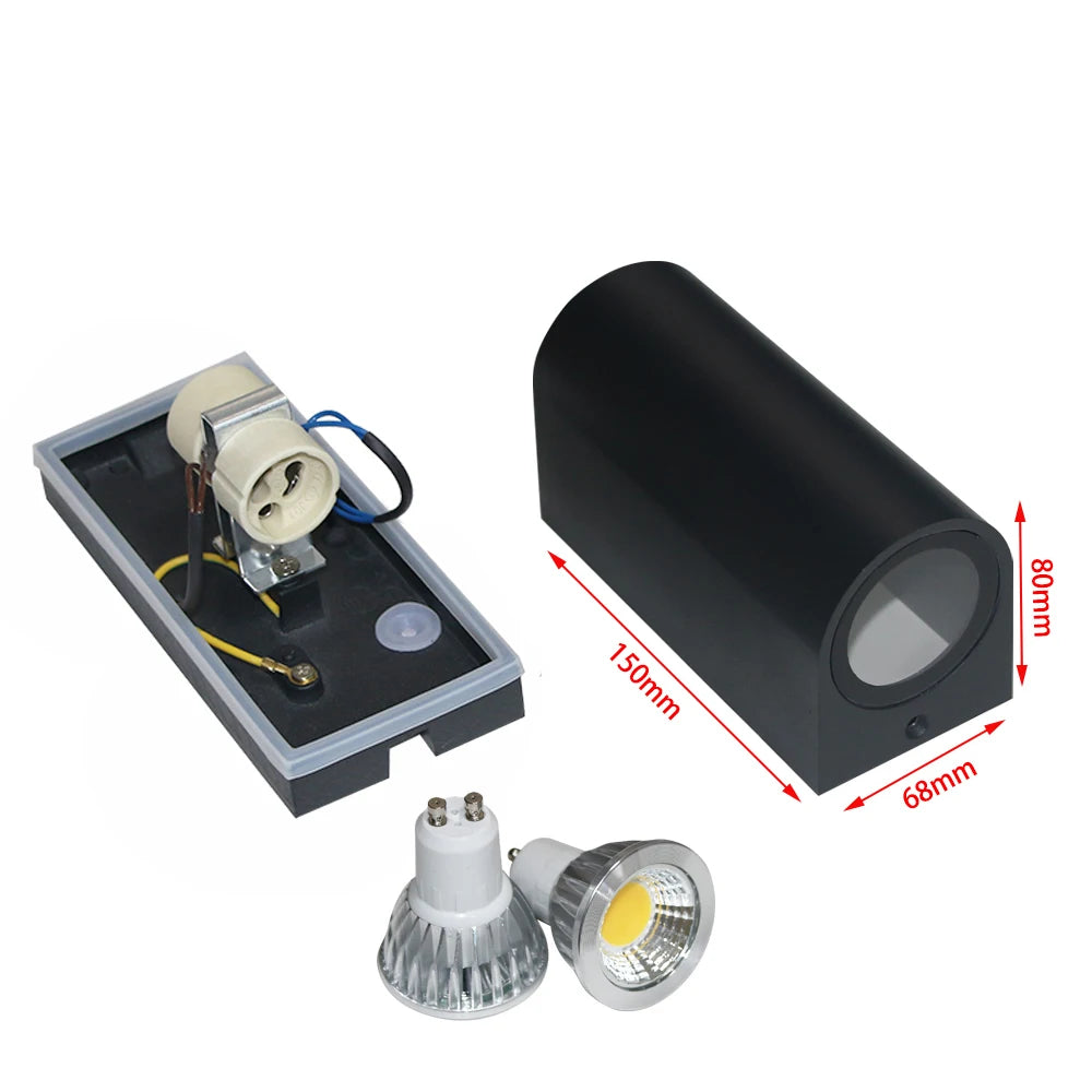 applique murale led moderne noir blanc 80x80 150x80 flux 249 2000 lumens.gca