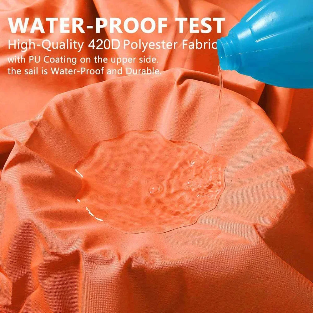 Détail du tissu Oxford 420D imperméable de la voile d'ombrage orange