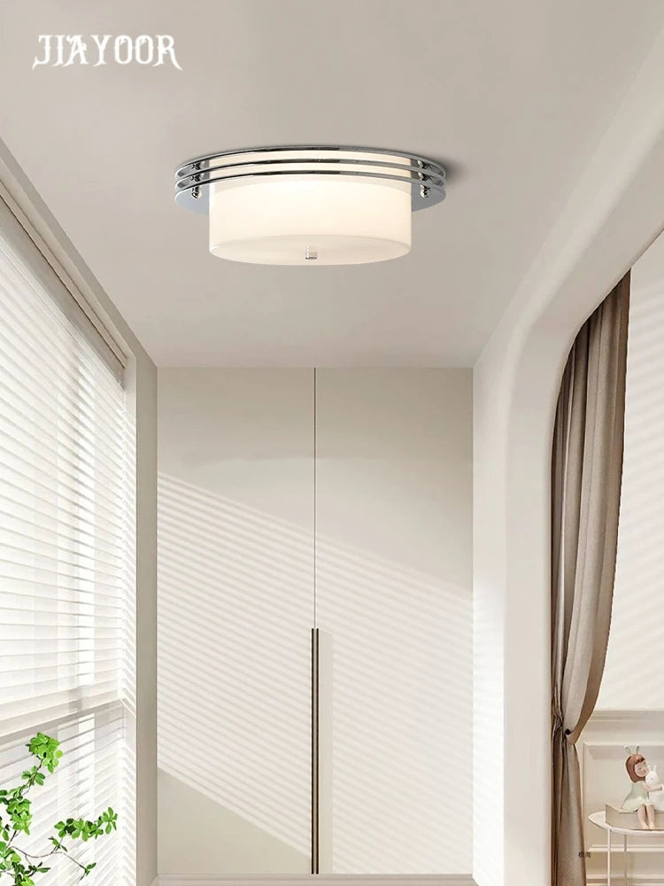 lampe moderne blanc chrome verre opaque 30cm 40cm LED 3000K 4500K 6000K(touches)
