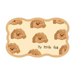 autocollant murale motif chien ours mignon texte have good dog beige rose