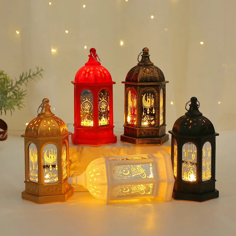 décoration ramadan lanternes or rouge noir blanc arabesques traditionnel suspension İslamique