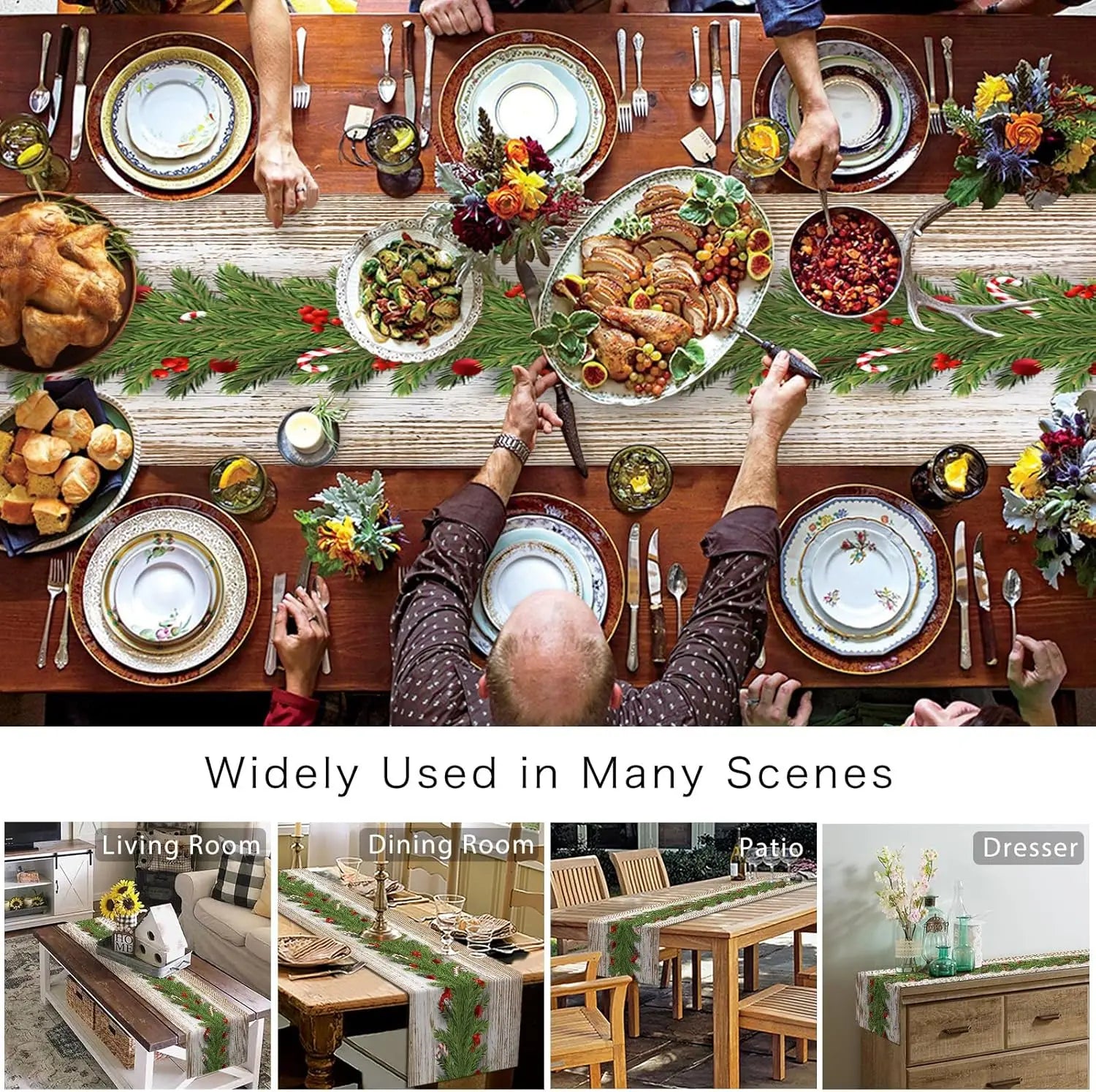 La table de Thanksgiving est joliment dressée avec une variété de plats et de décorations festives, mettant en valeur l'ambiance chaleureuse et conviviale de cette célébration.