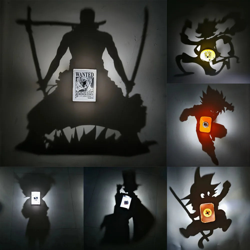 lampe led projection ombres anime decoration chambre nuit moderne motif dragon ball cadeau