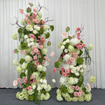 Architectures décoration florales artificielles blanches roses vertes romantiques occasionnelleextérieur mariage anniversaire