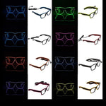 lunettes soleil lumineuses clignotantes filament led occasion fête moderne couleurs vives variées