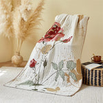 serviette bain coton fleuri couverture rectangulaire absorbante lavable machine rustique années 26 30