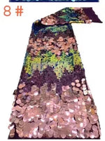 ruban sequins bleu vert argent rose marron motif montagne élégant festif tissu dentelle paillettes