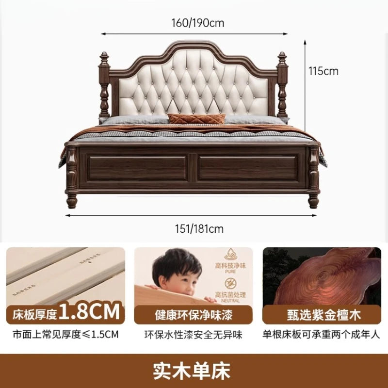 lit marron foncé classique cuir capitonné tissu carreaux 160cm 190cm chambre coucher moderne