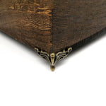 pieds boîte vis or argent bronze classique élégants ornements sculptural fixés bois