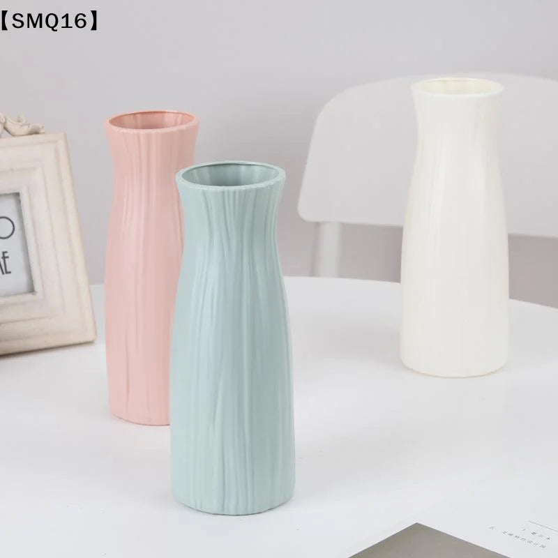 vases decoratifs modernes minimalistes rose vert blanc texturés fleurs artificielles