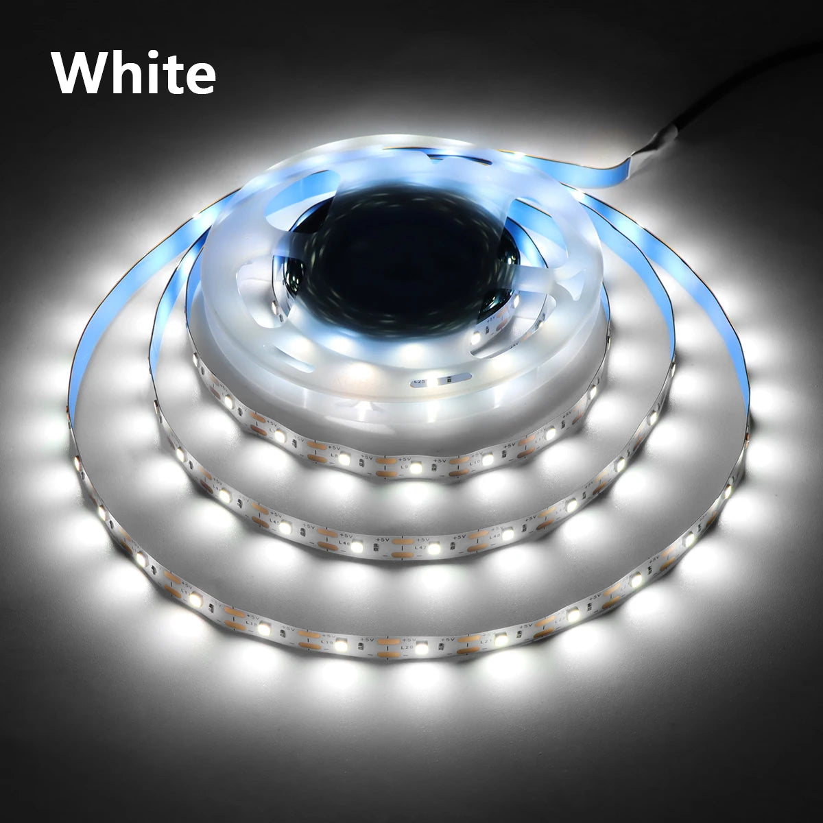 ruban led blanc blanc chaud moderne adhésif 60 leds mètre 5v 30000 heures