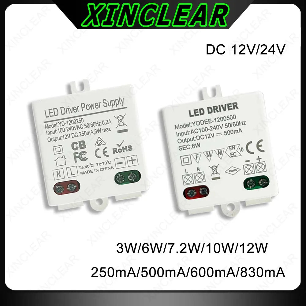driver led 12v 10w 830ma 12w 24v 500ma blanc moderne