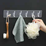 crochet mural autoadhésif transparent serviettes brosse gant moderne salle bain cuisine multifonctionnels pack