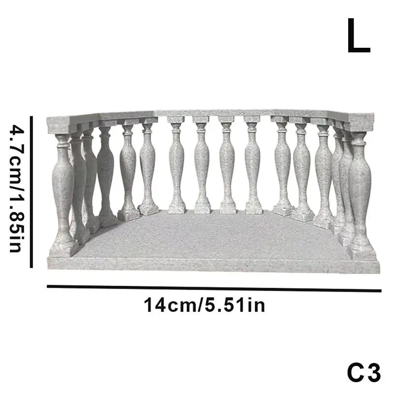 balustrade miniature noire cuivre classique décoration collection arrangement scène DIY