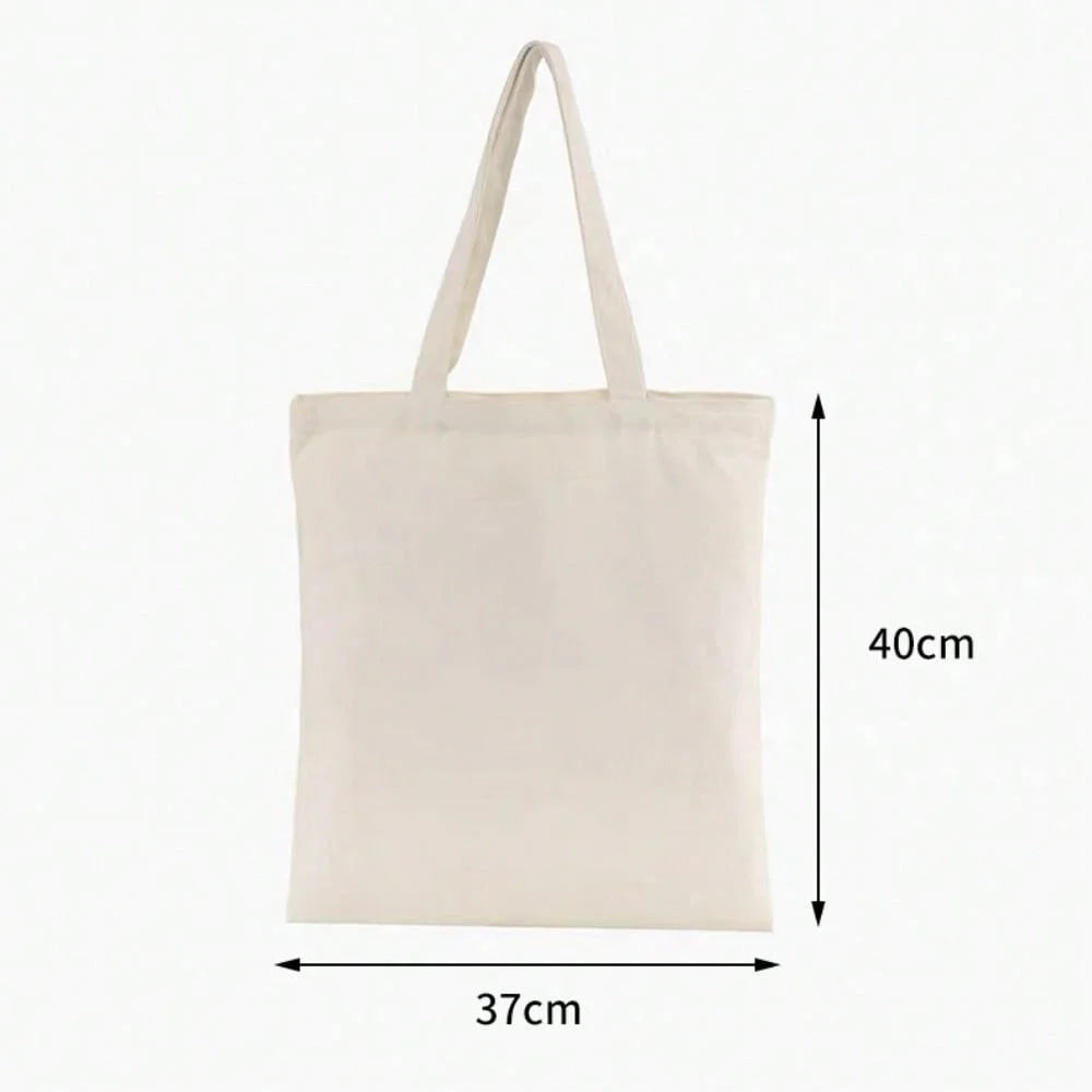 sac main toile coton pliable multi usages personnalisable grande capacité couleur beige simple respectueux