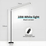 lampe sol moderne 150cm noir blanc led télécommande étude chambre salon