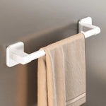 porte serviettes mural adhésif gris lisse moderne salle bain barre 30cm 40cm 50cm papier
