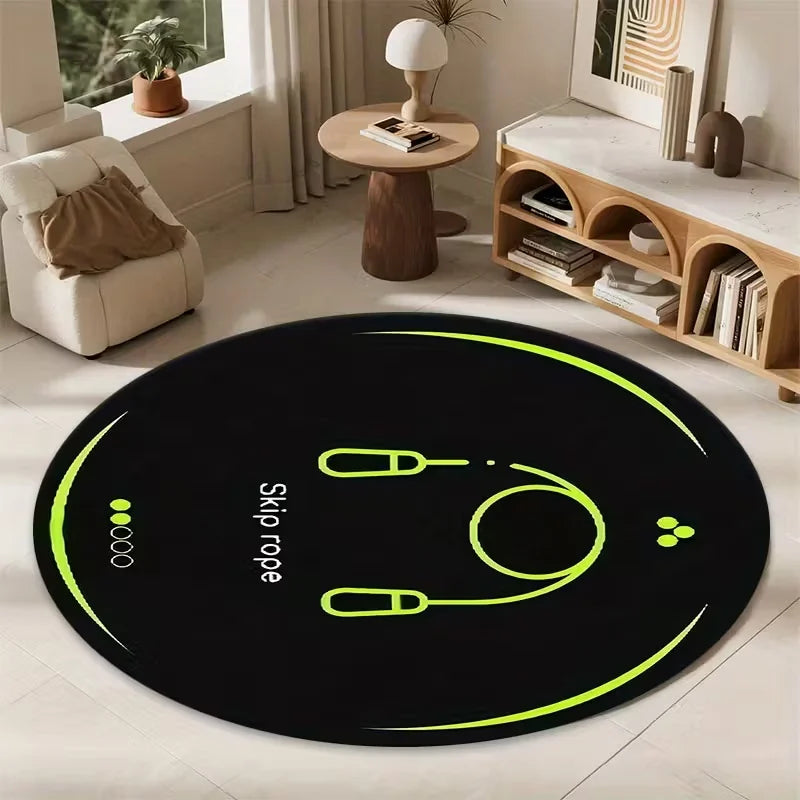 tapis rond antidérapant moderne graphique couleurs vives motifs géométriques chambre salon enfants