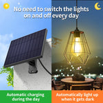 lampe solaire industrielle panneau solaire noir ampoule dorée clips facile led rechargeableextérieurintérieur