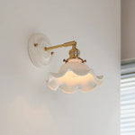 lampe murale classique blanc doré céramique métal ampoule led 220v vintage contemporaine
