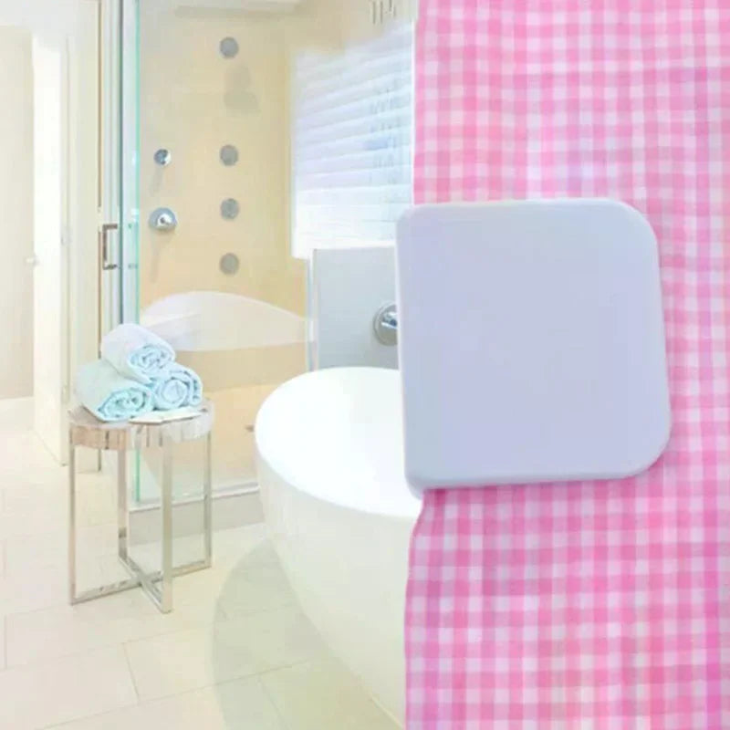 rideau douche clips anti éclaboussures pièces moderne transparent losange roseclair blanc moderne minimaliste sallebain