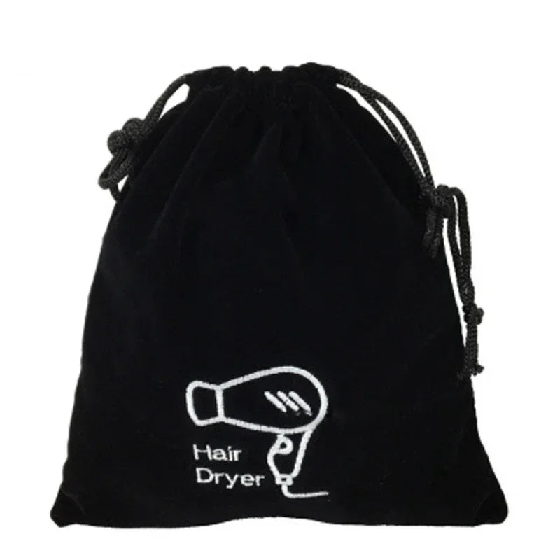 sac cordon velours noir simple sac rangement cosmétiques sèche cheveux toile organiser affaires sport