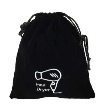 sac cordon velours noir simple sac rangement cosmétiques sèche cheveux toile organiser affaires sport