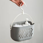 organisateur suspendu moderne panier perforé gris blanc orange rangement cuisine salle bain pratique