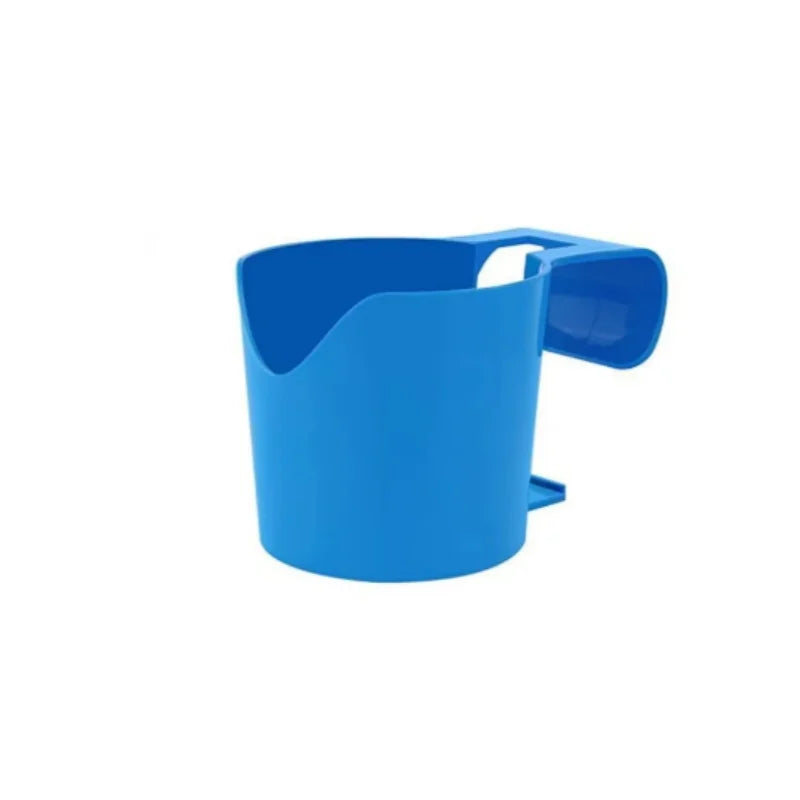 support verre piscine bleu adhésif moderne pratique rangement boissons téléphone lunettes