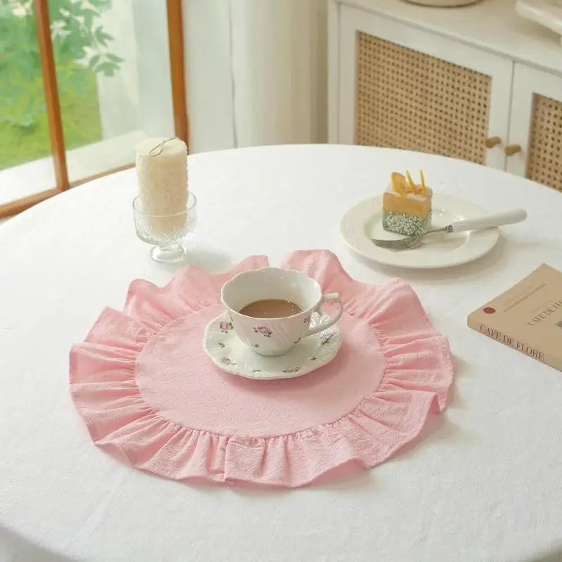 serviettes table classiques vichy rose clair beige blanc maison decoration cuisine salle manger