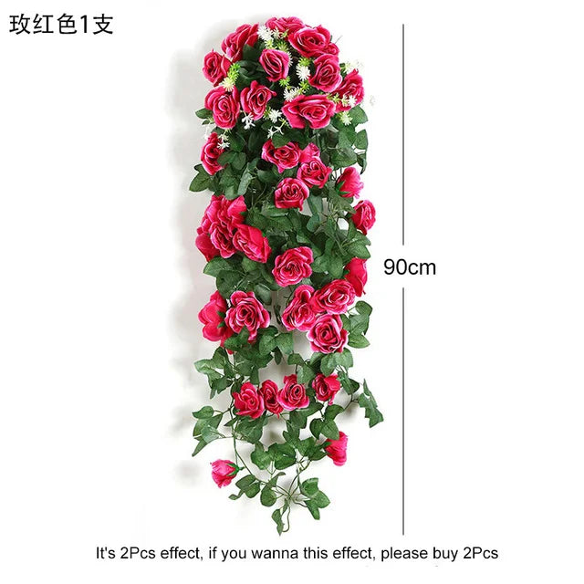 guirlande artificielle roses violettes blanches modernes décoration intérieure extérieure mariage anniversaire festive