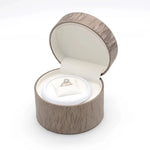 boîte bijoux rotation led noir gris cuir classique anneau rangement présentation mariage professionnel