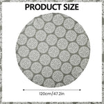 nappe ronde gris jaune moderne 100cm 120cm 150cm motifs géométriques abstraits table décoration intérieureextérieur