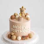 décoration anniversaire enfant gâteau ours sucre boules joyeuses happy birthday festive