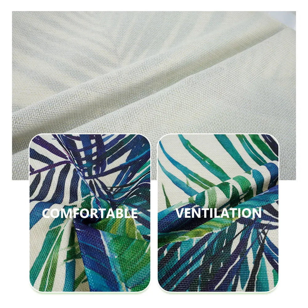 coussins feuilles tropicales blanc vert bleu moderne 45cm 45cm imperméables chambre salon decoration