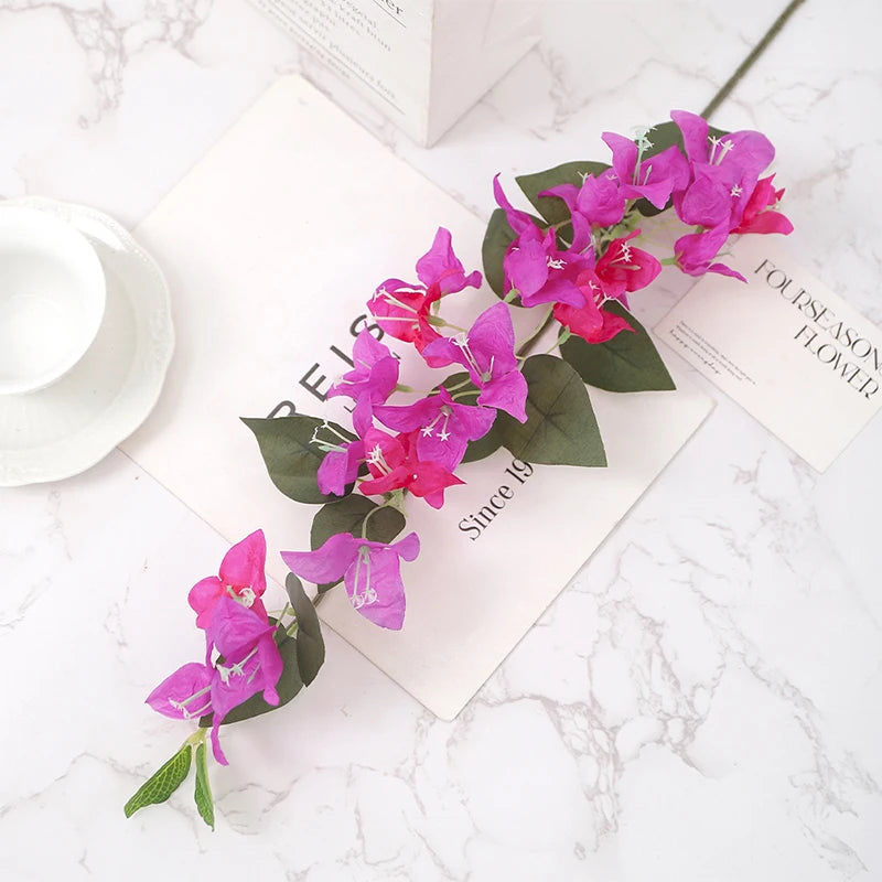 guirlande artificielle bougainvilliers rose vif fleurs feuilles moderne décoration extérieure anniversaire exposition