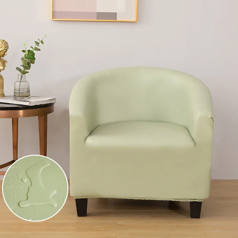housse fauteuil moderne polyester bleu noir gris marron polaire lavable salon chambre uni