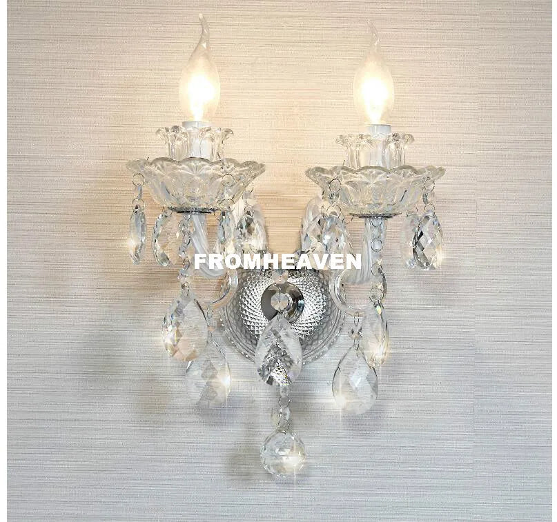 lustre cristal transparent classique suspension ornements décoratifs haute luminosité semi encastrée