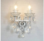 lustre cristal transparent classique suspension ornements décoratifs haute luminosité semi encastrée