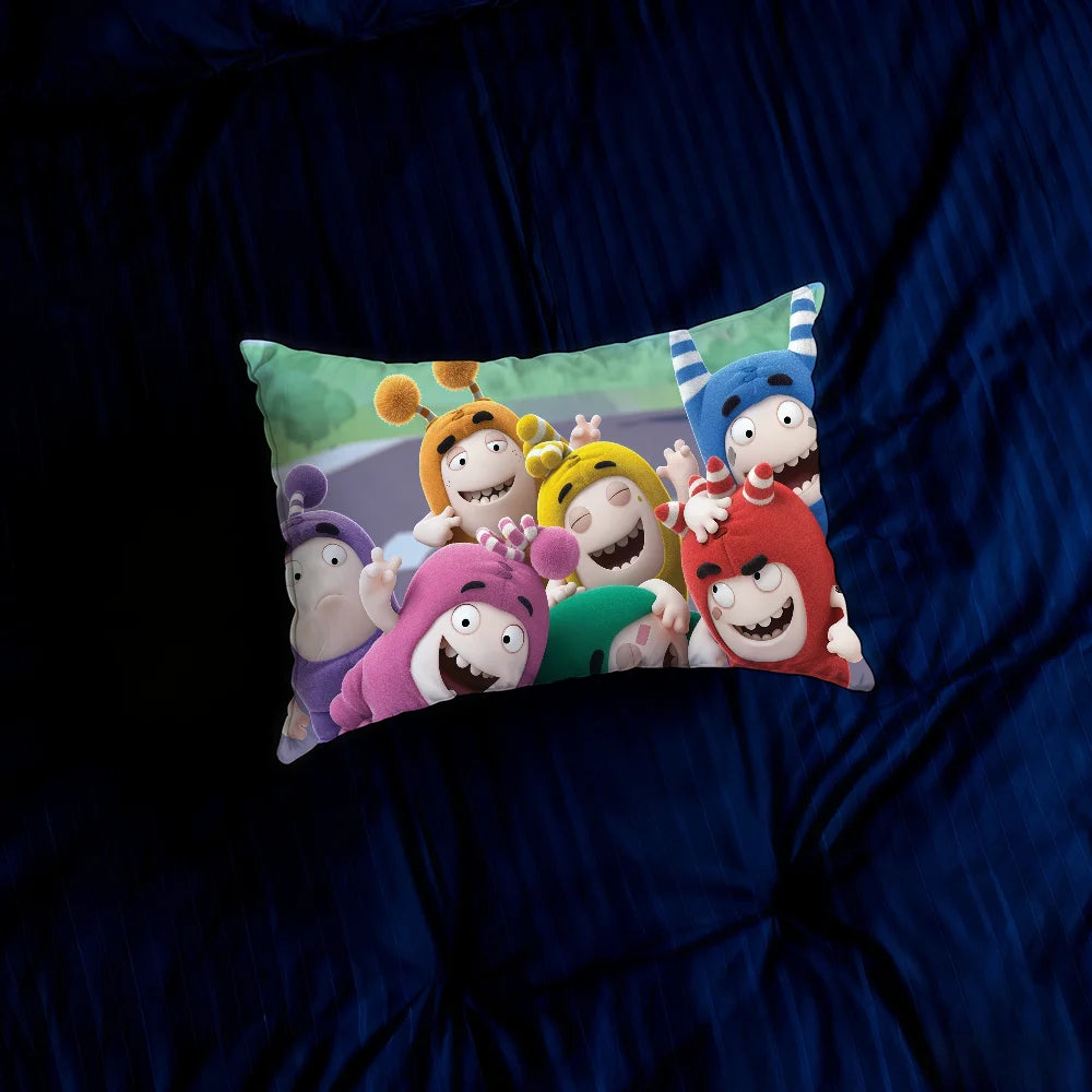 housse coussin animaux mignons bleu violet vert orange 100 polyester double face moderne