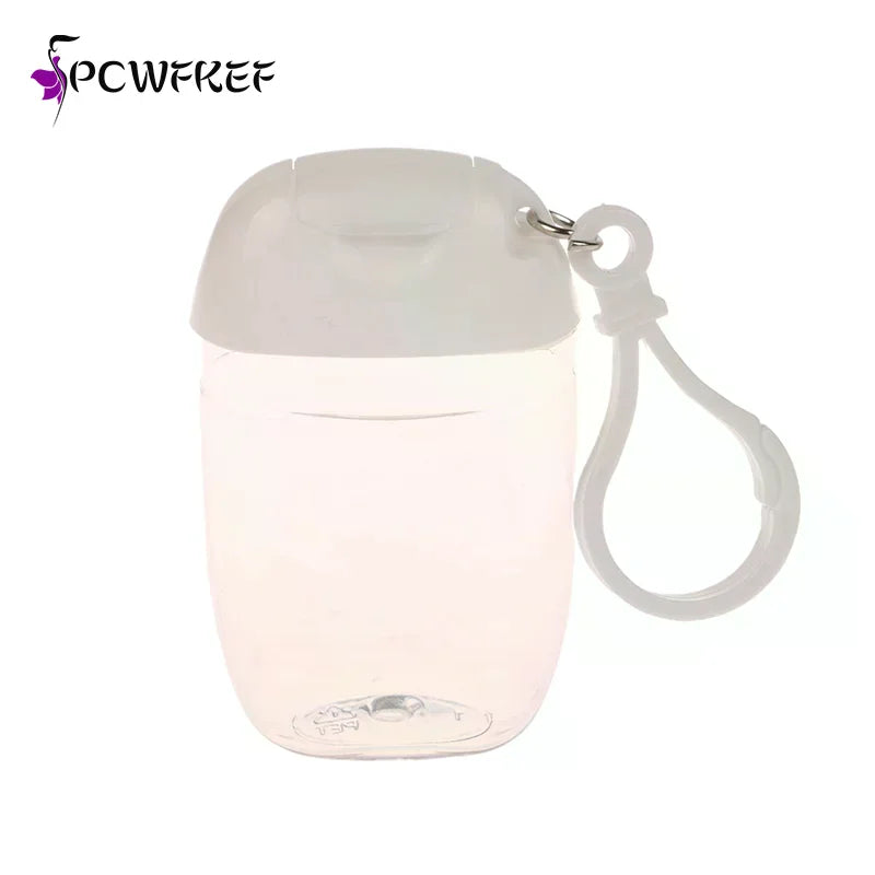 bouteilles rechargeables portables transparentes modernes verre clip rouge vert bleu jaune noir blanc cosmétique