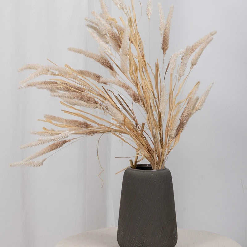 décoration intérieure plante artificielle herbe jaune beige vert rose moderne opaque 20cm 78cm