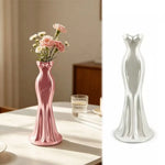 vase contemporain forme robe couleur blanc rose violet bleu rouge minimaliste élégant 19cm