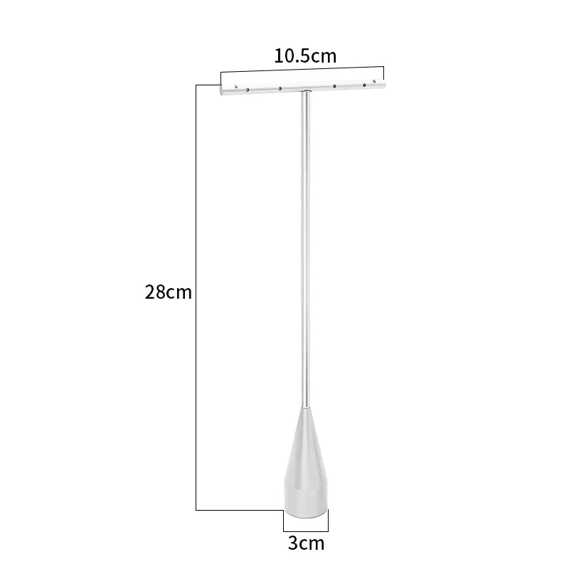 présentoir bijoux boucles d'oreilles chaîne fine transparent classique élégant support métal occasion festival domestique