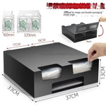 porte couverts moderne adhésifs noir rangement cuisine contemporain fixations visibles